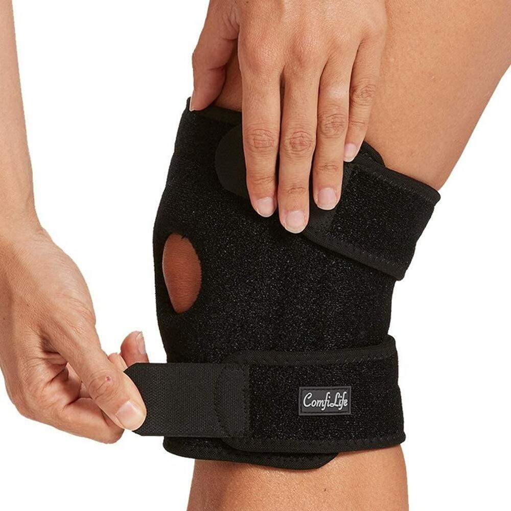 Knee Brace for Pain Relief Working Out, Running, Injury Recovery Non-Slip (Large
